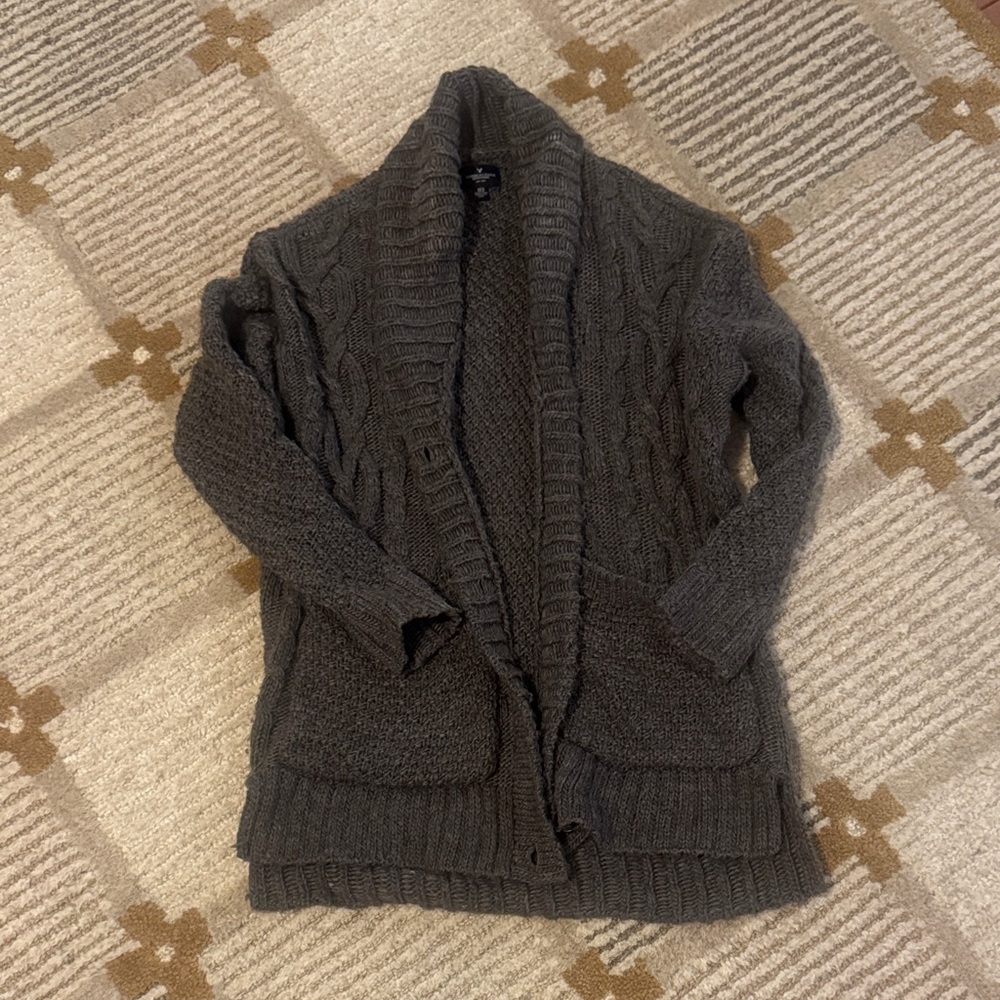 American Eagle Outfitters Charcoal Cardigan